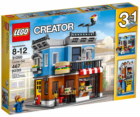 LEGO Creator 3-in-1 Creator Corner Deli (31050) — 459 stukjes, huren vanaf €3,00/week