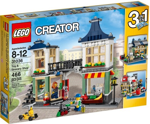 LEGO Creator 3-in-1 Creator Speelgoedwinkel en Supermarkt (31036) — 458 stukjes, huren vanaf €3,50/week