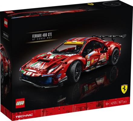 LEGO Bouwstenen 1000-2000 Technic Ferrari 488 GTE AF Corse #51 - 42125A (42125A) — 1.600 stukjes, huren vanaf €10,25/week