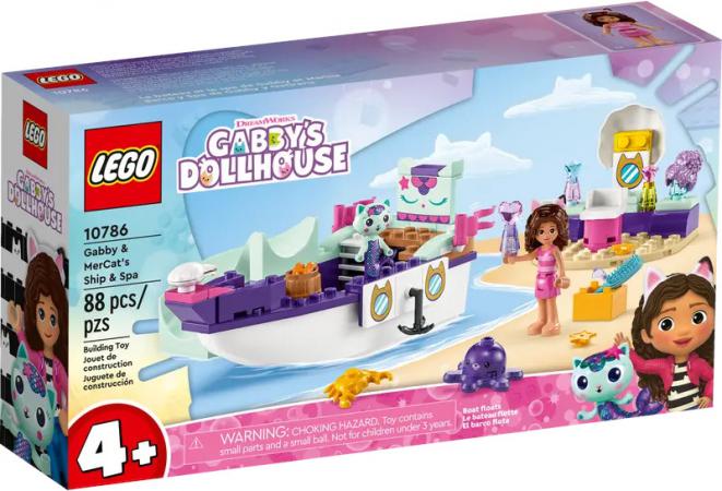 LEGO Nieuw Gabbys Dollhouse Vertroetelschip van Gabby en Meerminkat - 10786-NEW (10786), huren vanaf €1,50/week