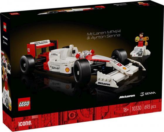 LEGO Bouwstenen 0000-1000 Icons McLaren MP4/4 en Ayrton Senna (10330) — 693 stukjes, huren vanaf €4,50/week